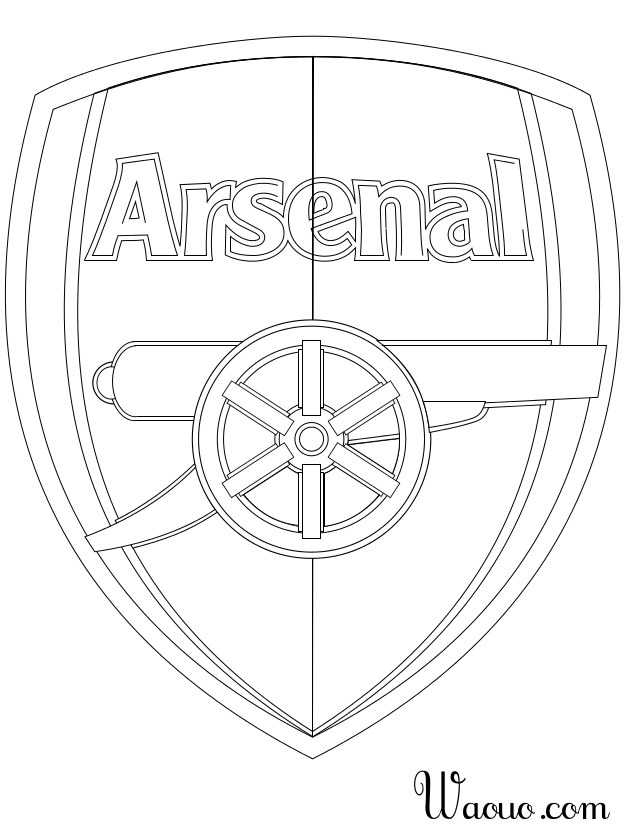 Arsenal Crest coloring page - free printable coloring pages on coloori.com