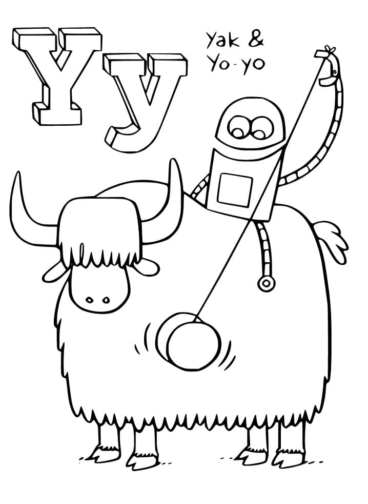 StoryBots Letter Y Coloring Page - Free Printable Coloring Pages for Kids