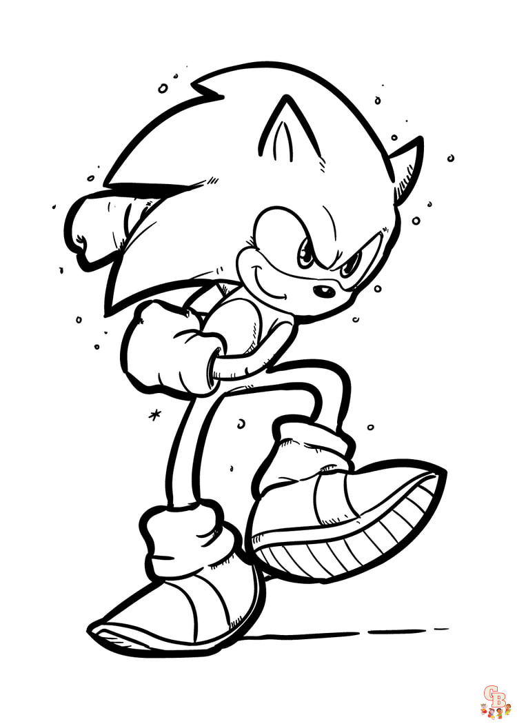 Sonic Running Coloring Pages Fun and Free Printable for Kids