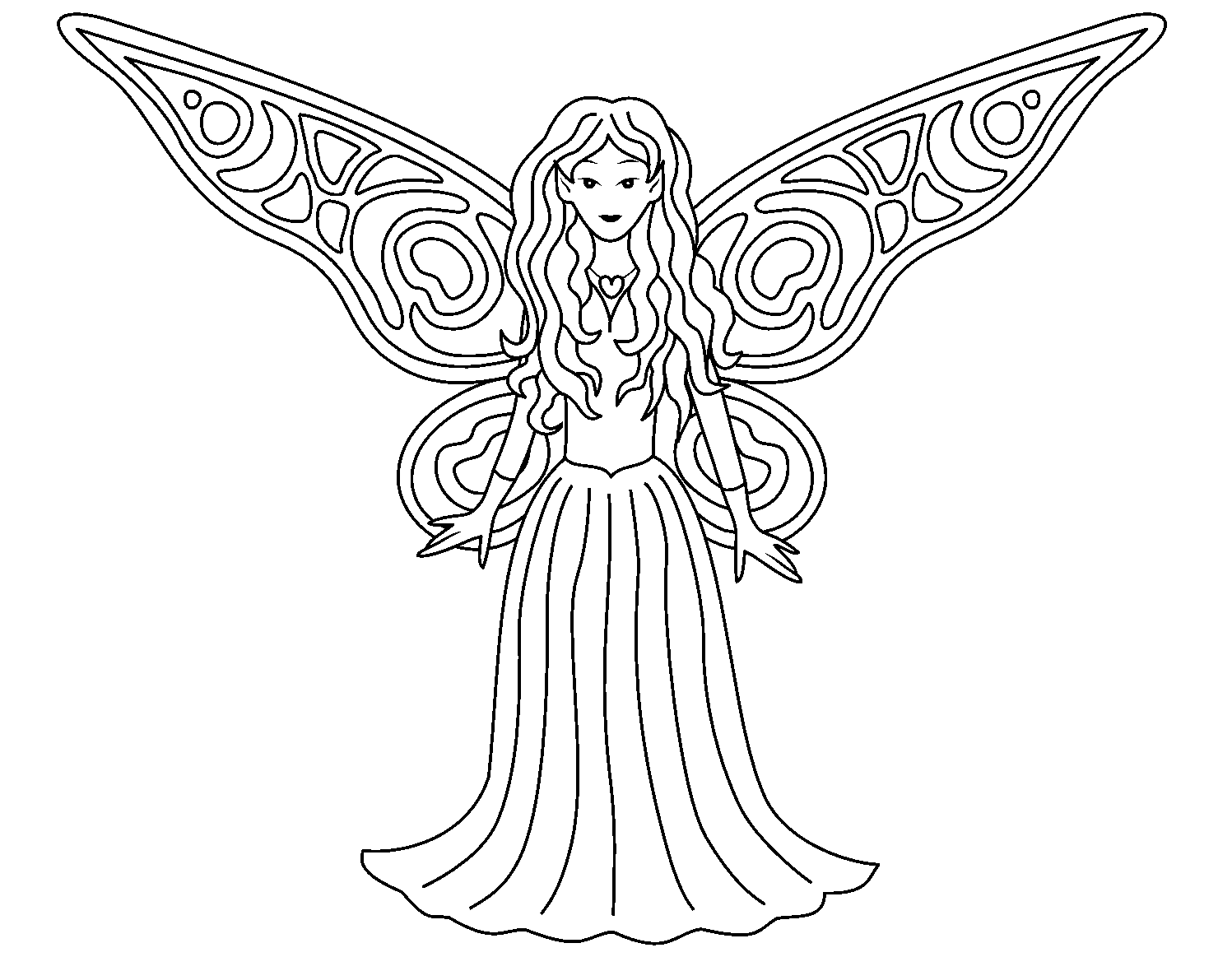 Fairy Pictures To Color - Coloring Pages for Kids and for Adults