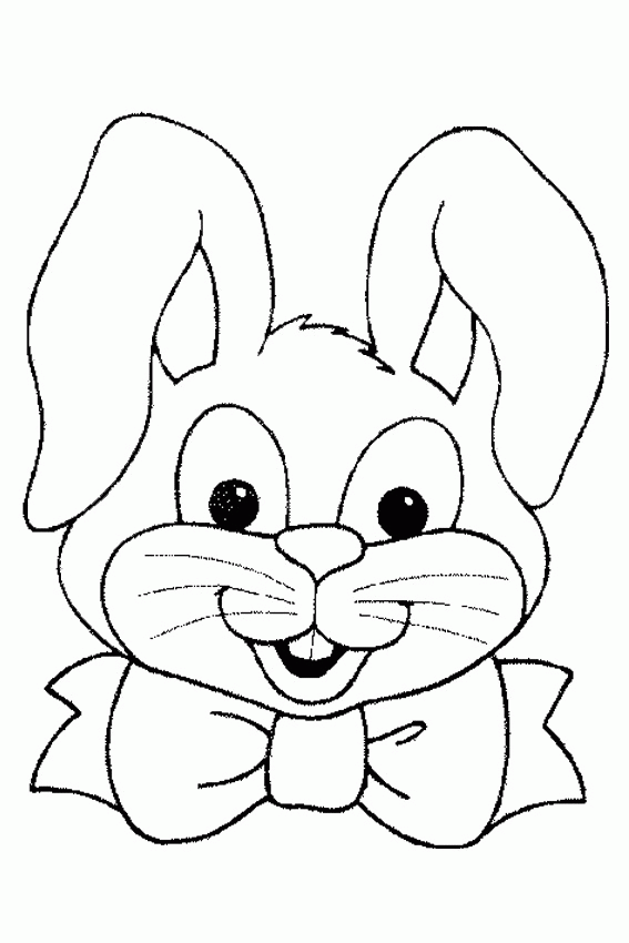 Coloring Pages Easter Bunny Face - Coloring