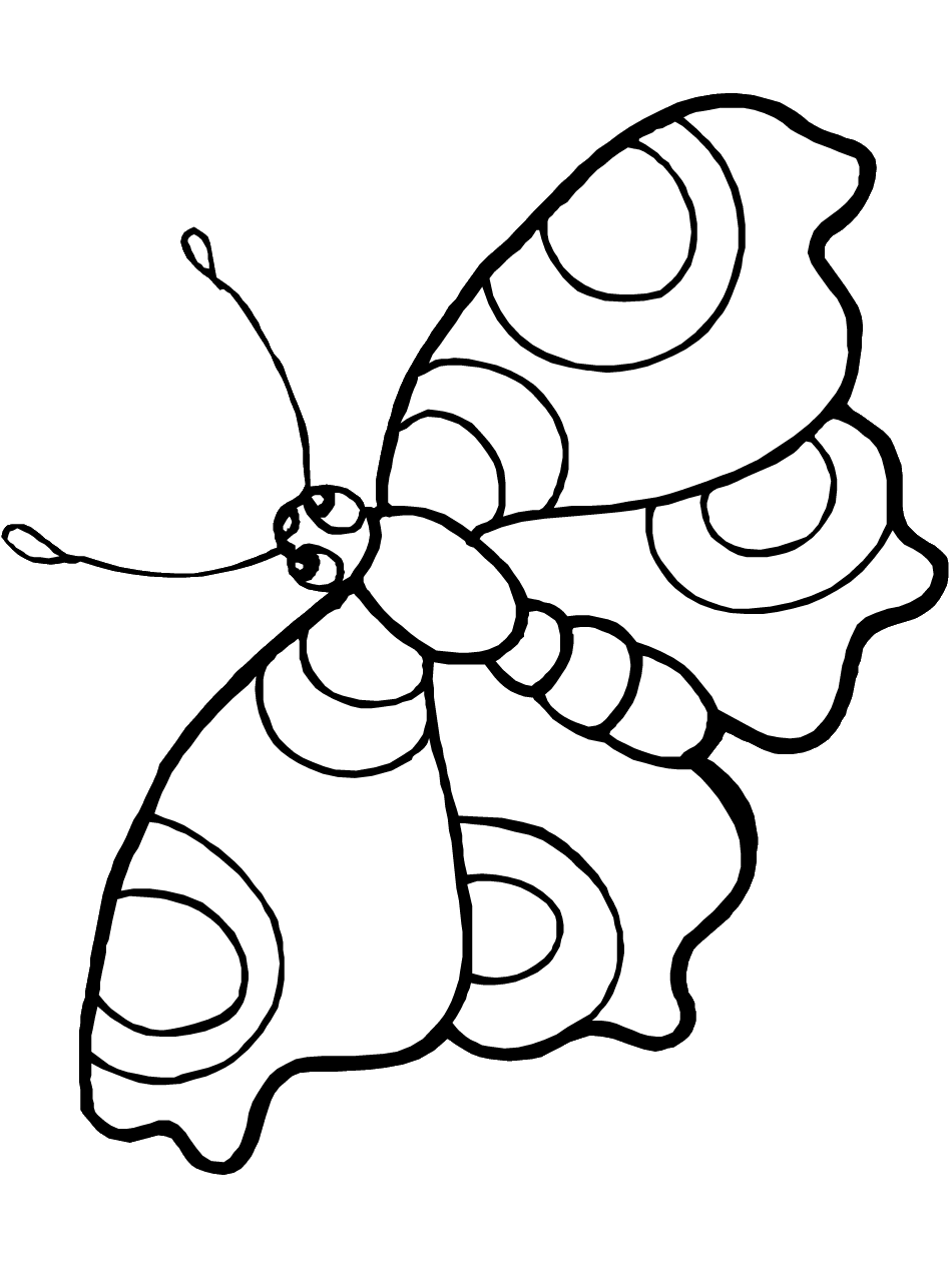 Butterfly Outline Coloring Page - Coloring Home