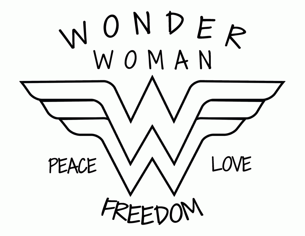 How To Draw Wonder Woman Logo Coloring Home