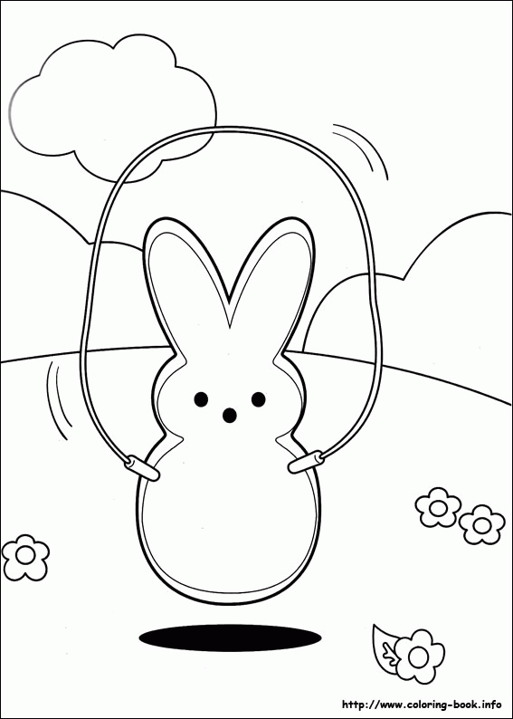 Marshmallow Peeps Coloring Page
