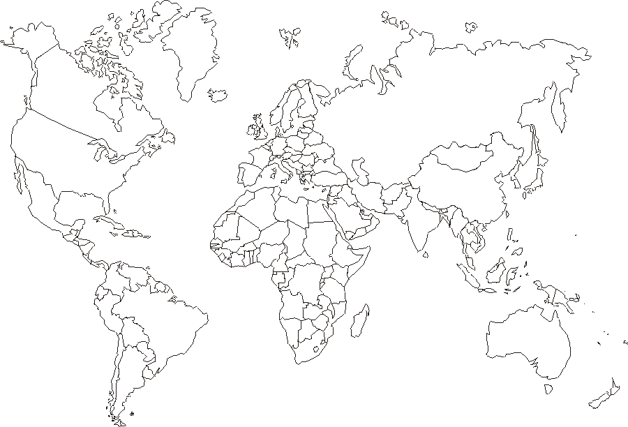 world map coloring page for kids coloring home