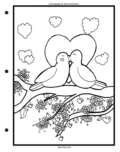 Download Love Birds Coloring Pages - Coloring Home
