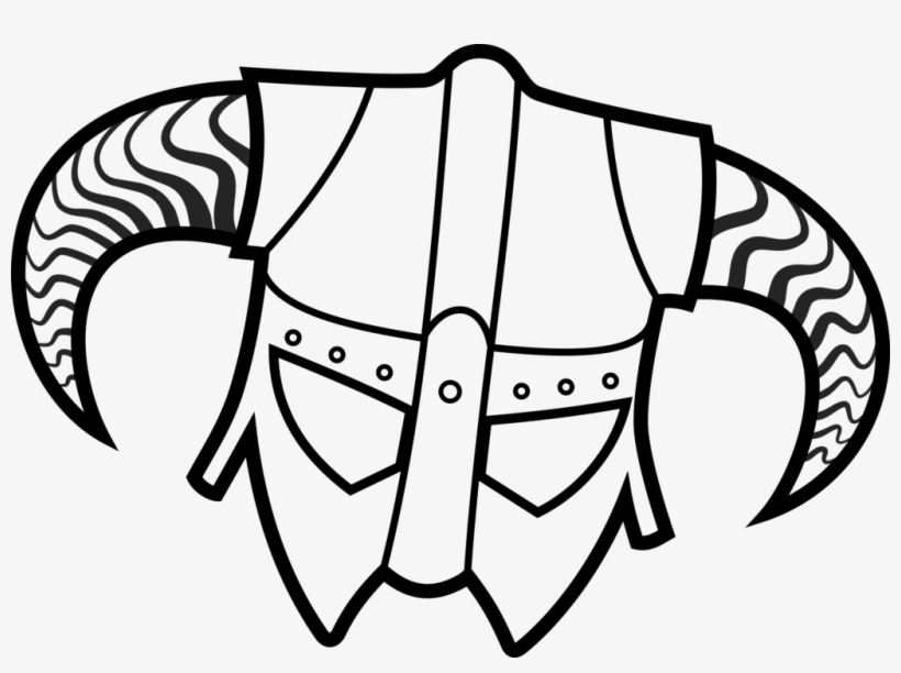 Skyrim Dragonborn Coloring Pages 5 By Brian - Skyrim Iron Helmet Drawing -  Free Transparent PNG Download - PNGkey