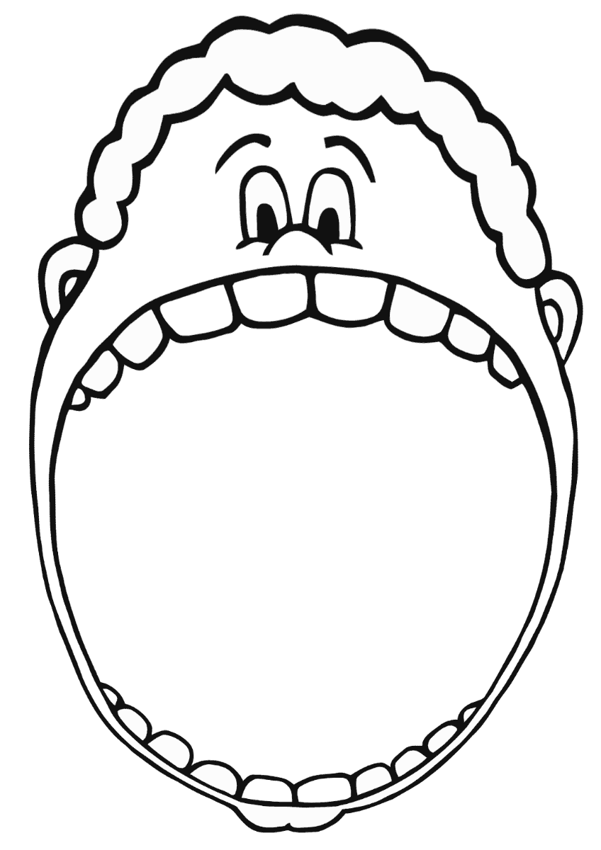Mouth coloring pages | Coloring pages to download and print