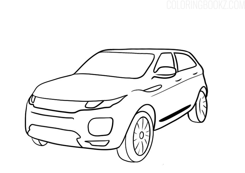 Range Rover Evoque Coloring Page - Line Art - Coloring Books #coloringbook  #coloringbooks #coloringpage #coloringpages #co… | Range rover evoque,  Range rover, Color