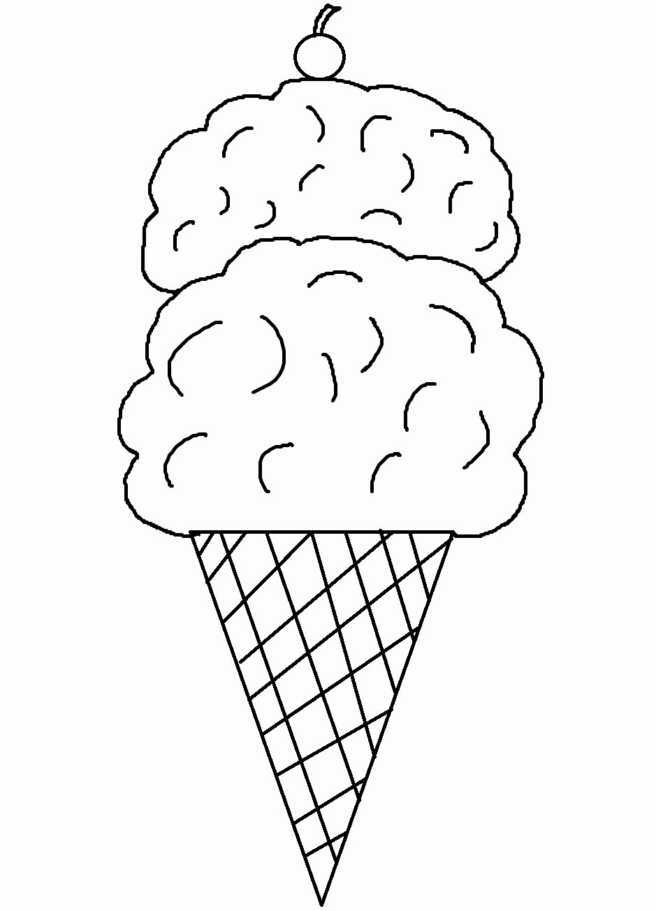 Ice Cream Scoop Coloring Pages Luxury Free Ice Cream Cone Coloring Page  Download Free Clip Art | Meriwer Coloring