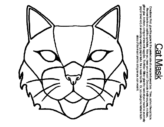 Cat Mask Coloring Page | crayola.com