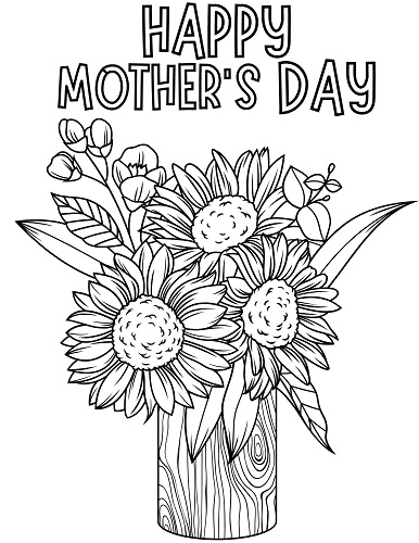 Mothers Day Coloring Page Free Printable – Cenzerely Yours