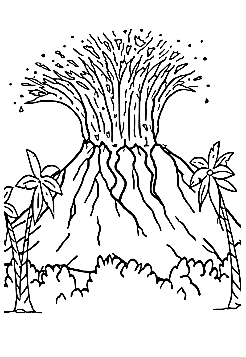 Free Printable Volcano Explosion Coloring Page, Sheet and Picture for  Adults and Kids (Girls and Boys) - Babeled.com