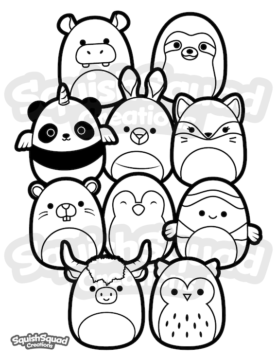 Squishmallow Coloring Page Printable Squishmallow Coloring - Etsy Hong Kong