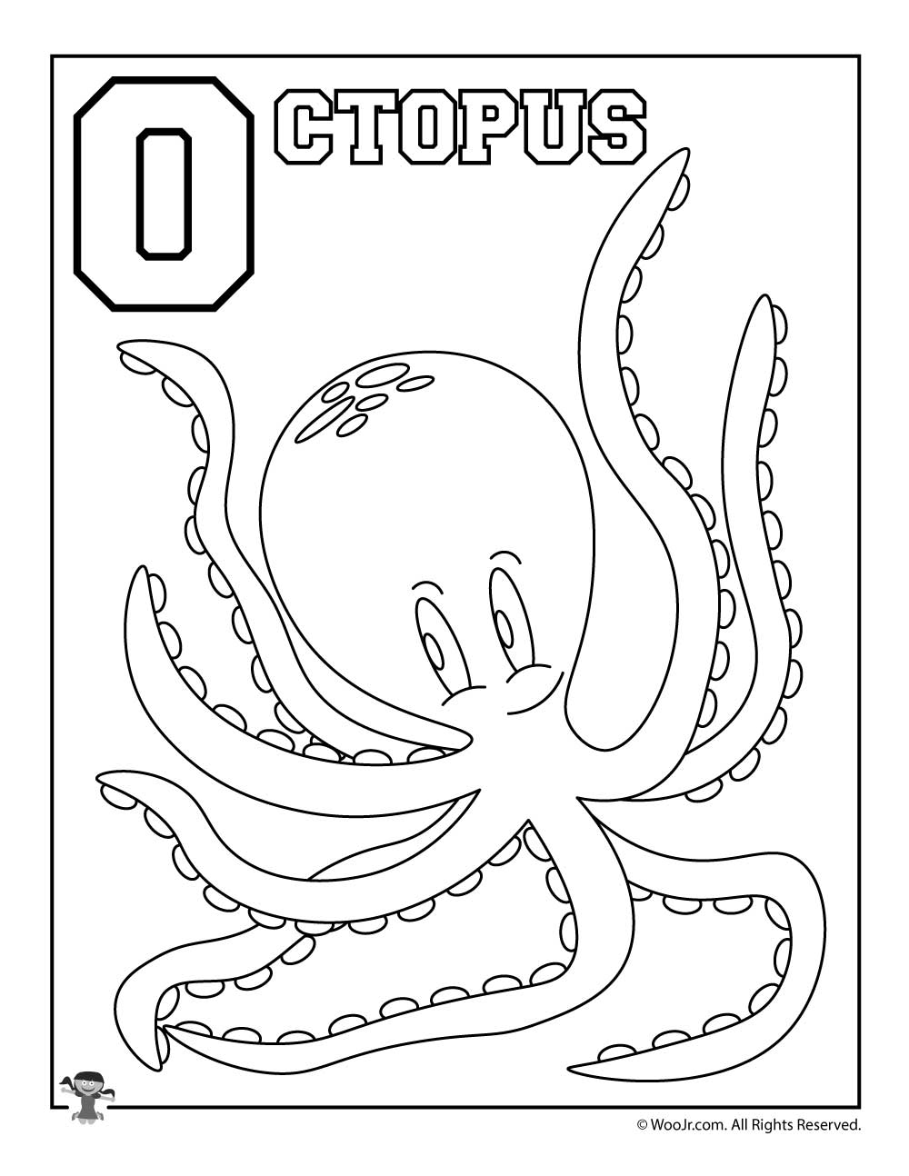 O is for Octopus Coloring Page | Woo! Jr. Kids Activities : Children's  Publishing