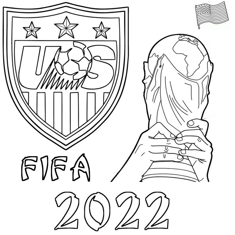 Coloring page FIFA World Cup 2022 : UNITED STATES 77