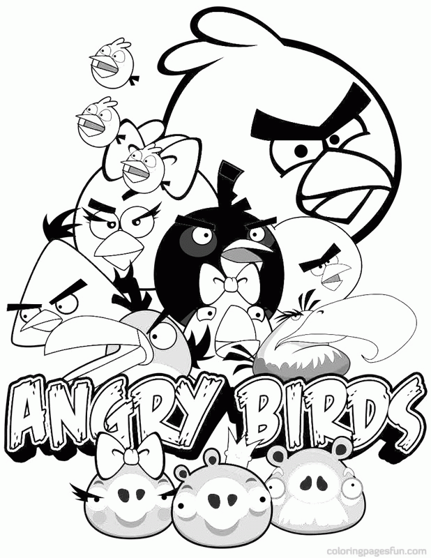 Easy Angry Birds Coloring Sheet - Pa-g.co
