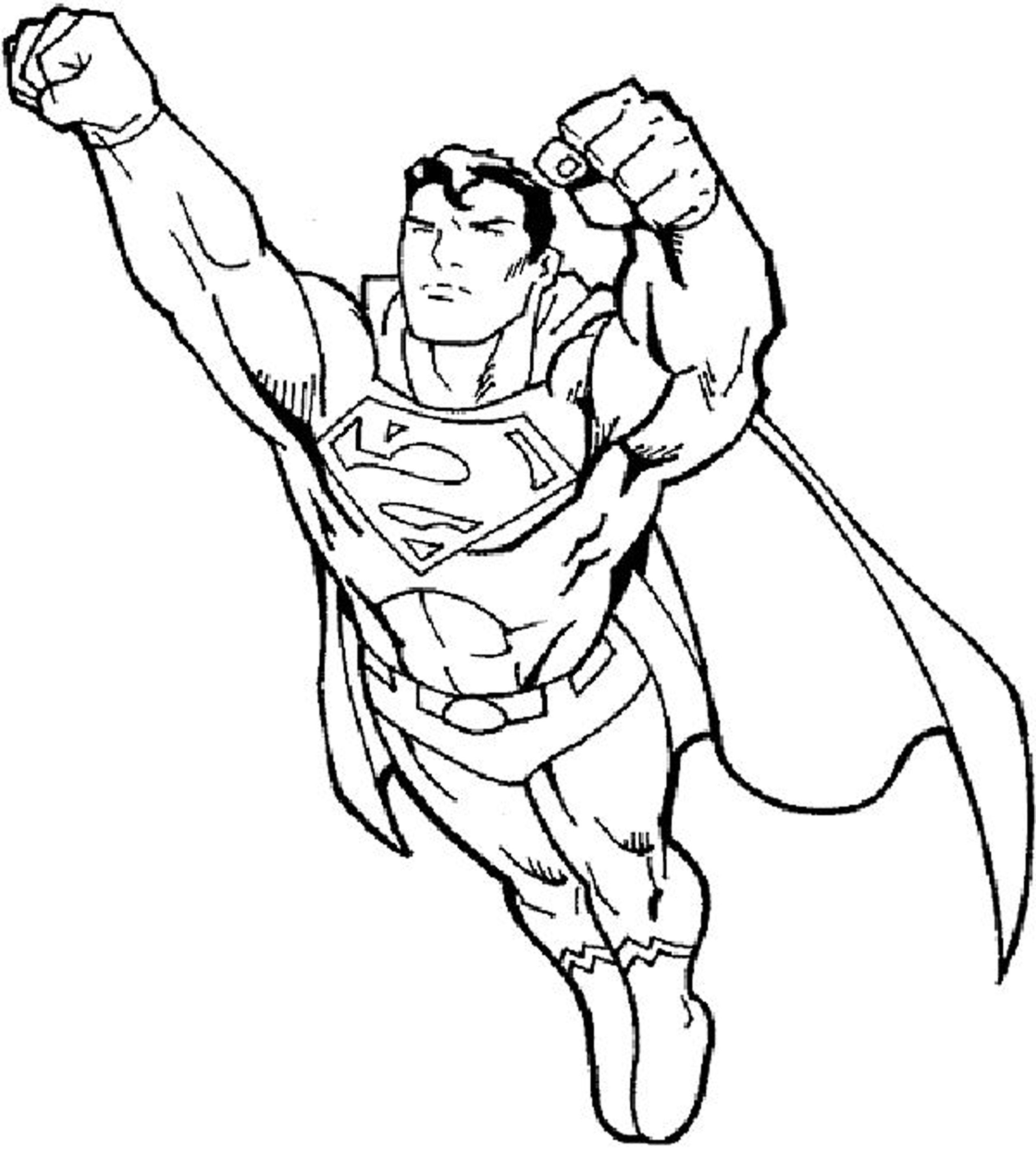 free coloring pages for boys superman - Printable Kids Colouring Pages