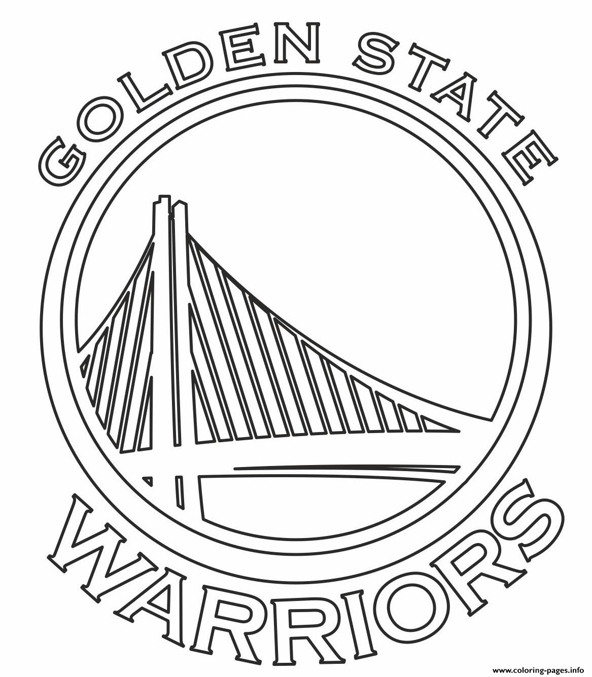 Nba Teams Logo Golden State Warriors Coloring Pages Printable