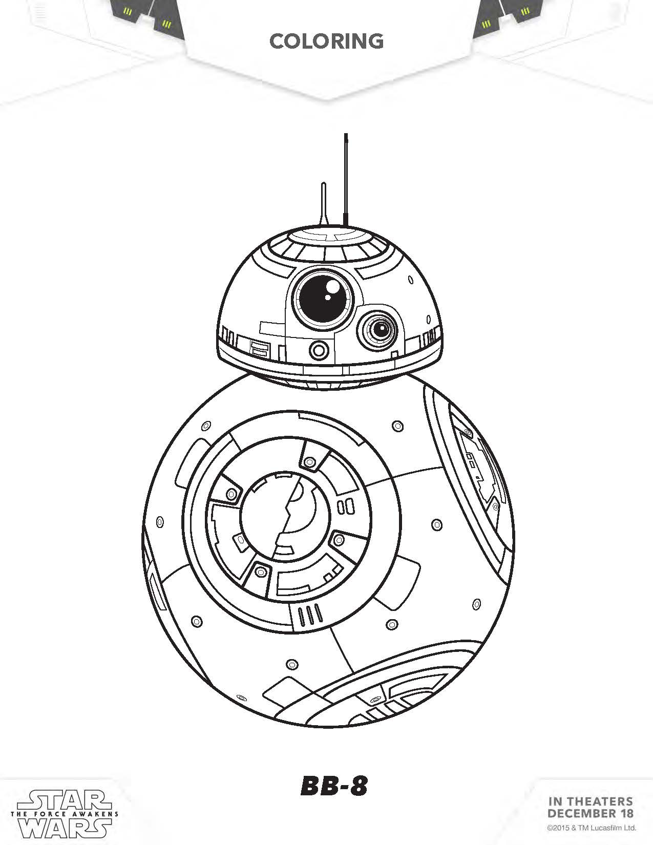 Bb8 Star Wars Coloring Pages
