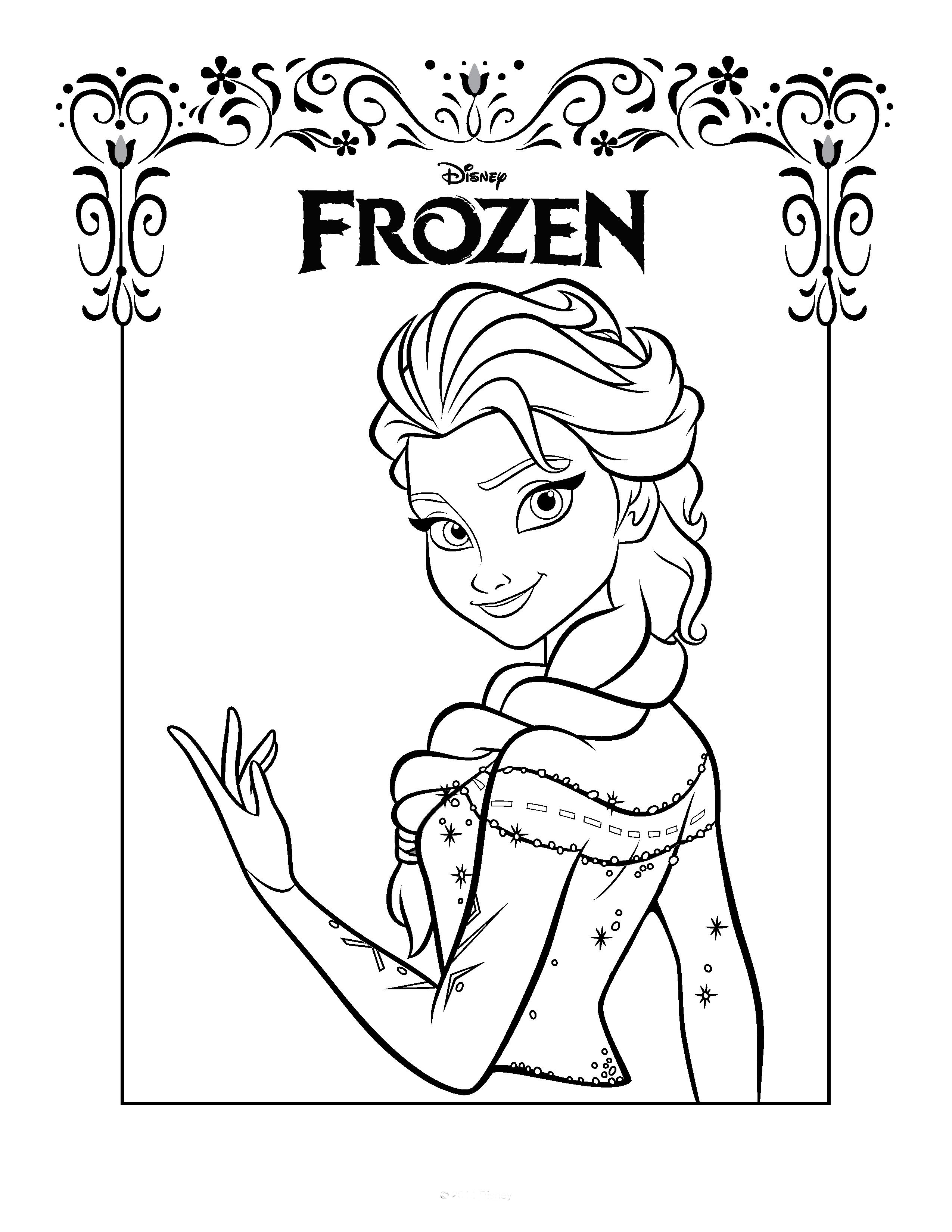 Disney Frozen Coloring Pages Coloring Home
