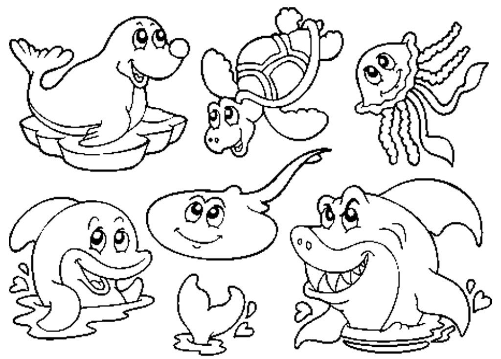 Coloring Pages Of Sea Animals Printable | Coloring Pages - Coloring Home
