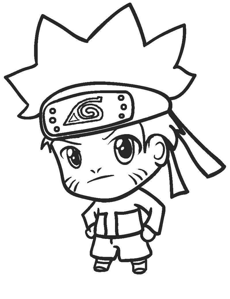 Chibi Naruto Coloring Page - Anime Coloring Pages