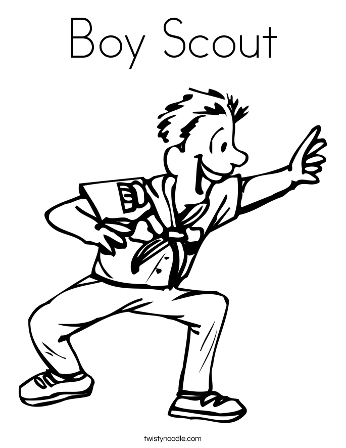 Boy Scout Coloring Page - Twisty Noodle