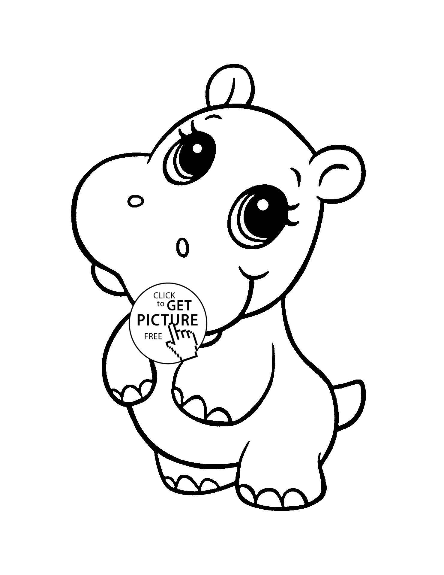 Cute Animal Printable - Coloring Pages for Kids and for Adults
