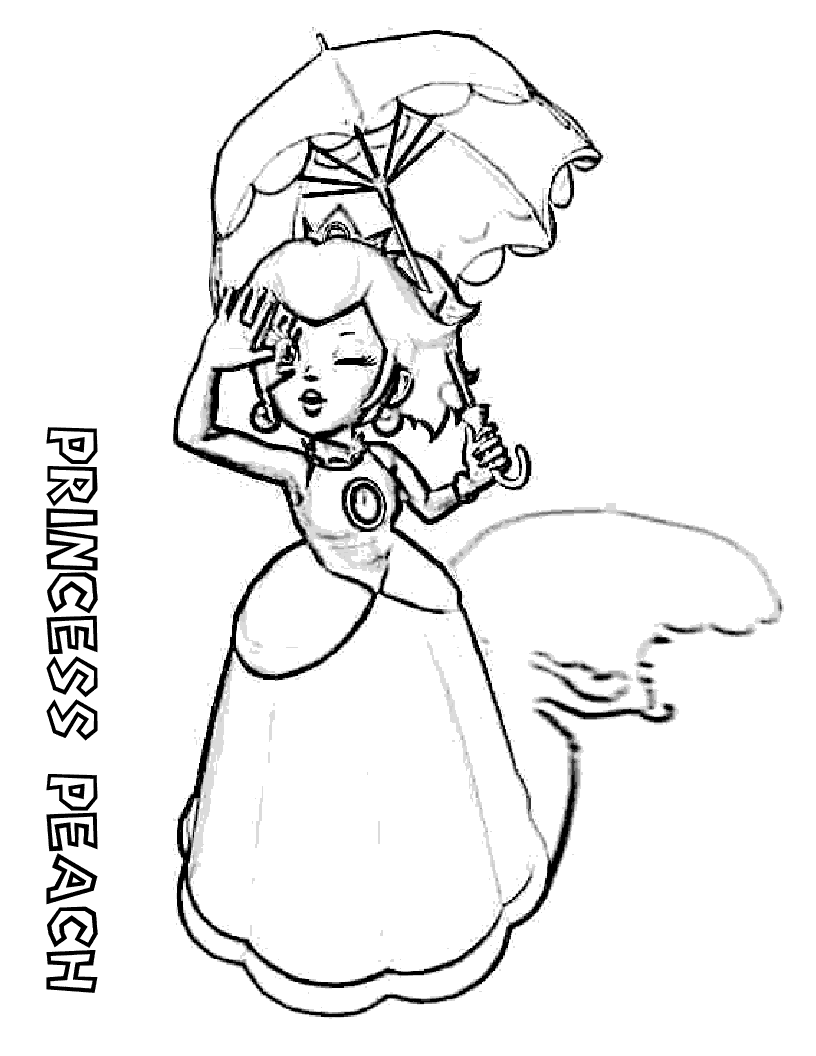 Princess Peach Coloring Pages - HiColoringPages