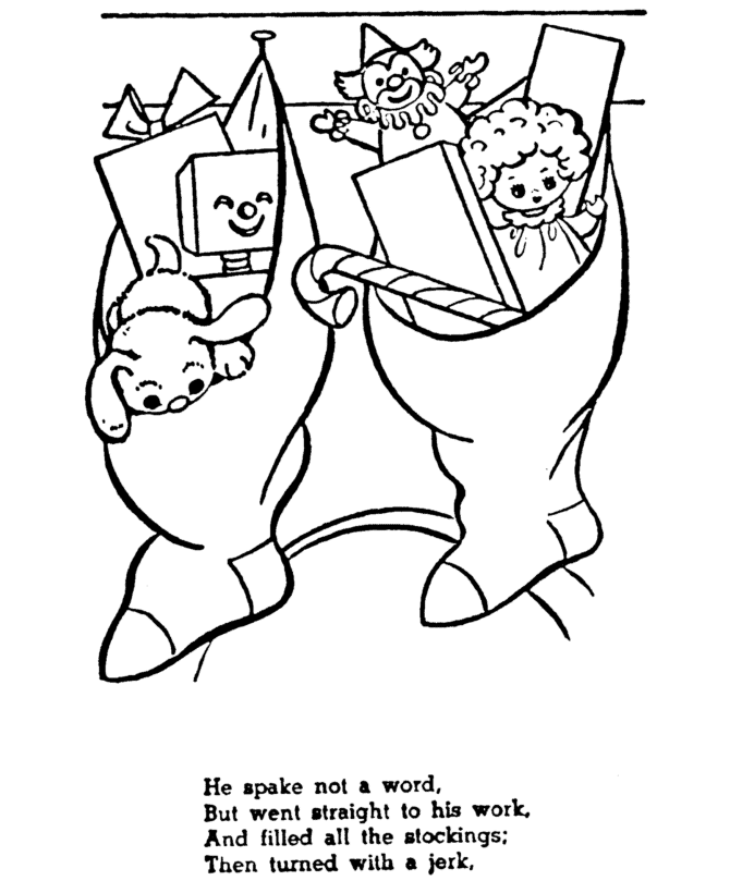 Twas The Night Before Christmas Coloring Pages