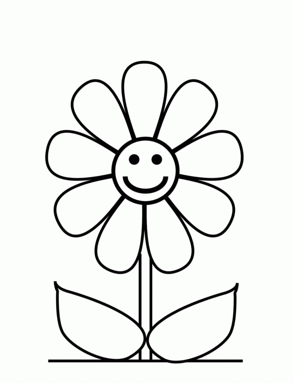 Flower Coloring Pages For Kids To Print Flower Coloring Pages ...