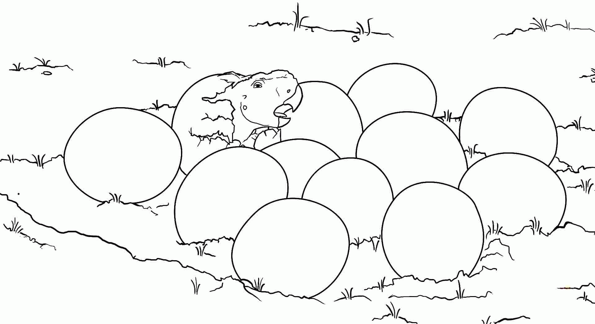 Easter Dinosaur Coloring Pages