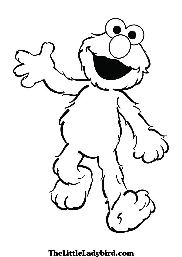 Sesame Street Elmo - Coloring Pages for Kids and for Adults