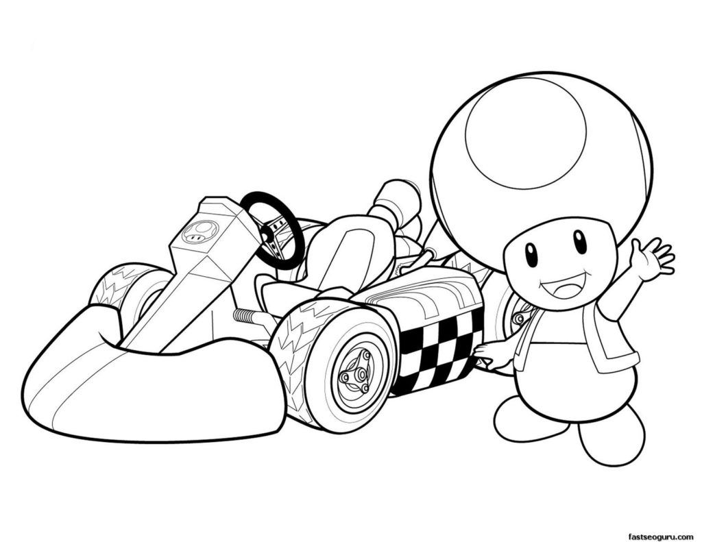 Toad Coloring Pages From Super Mario Mario Kart Coloring Pages ...