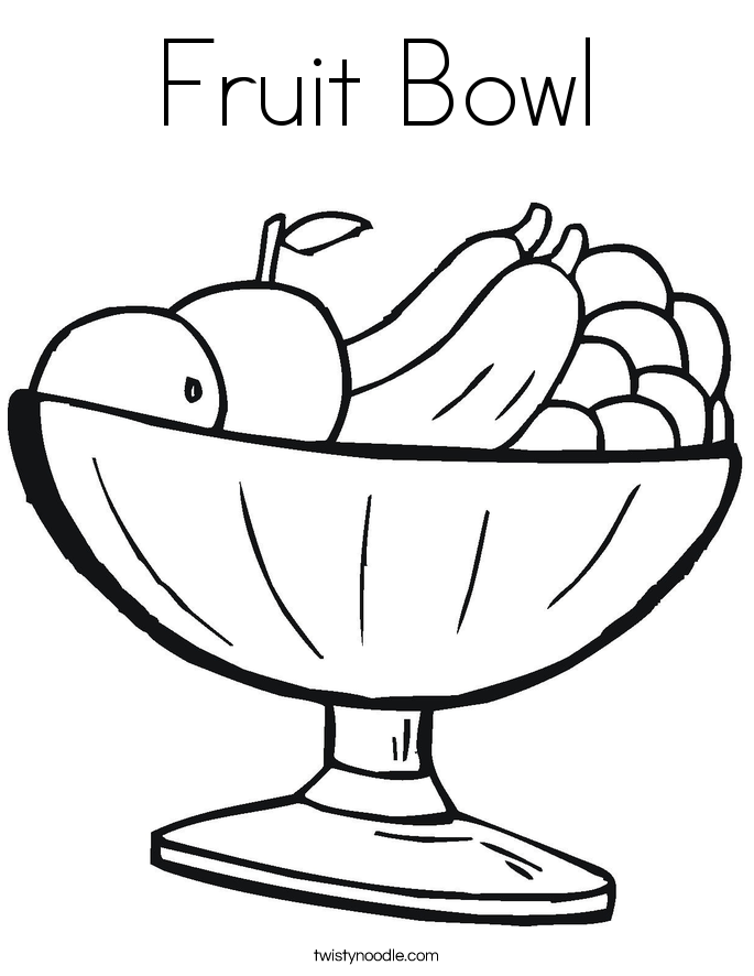 fruit bowl coloring page  twisty noodle  coloring home