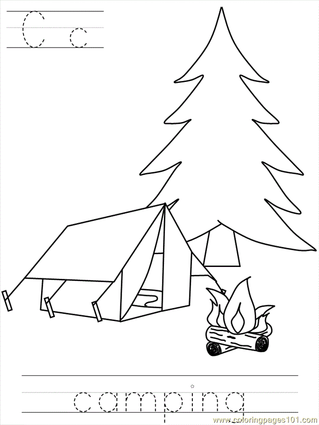 Camping Coloring Pages For Toddlers - Coloring Home