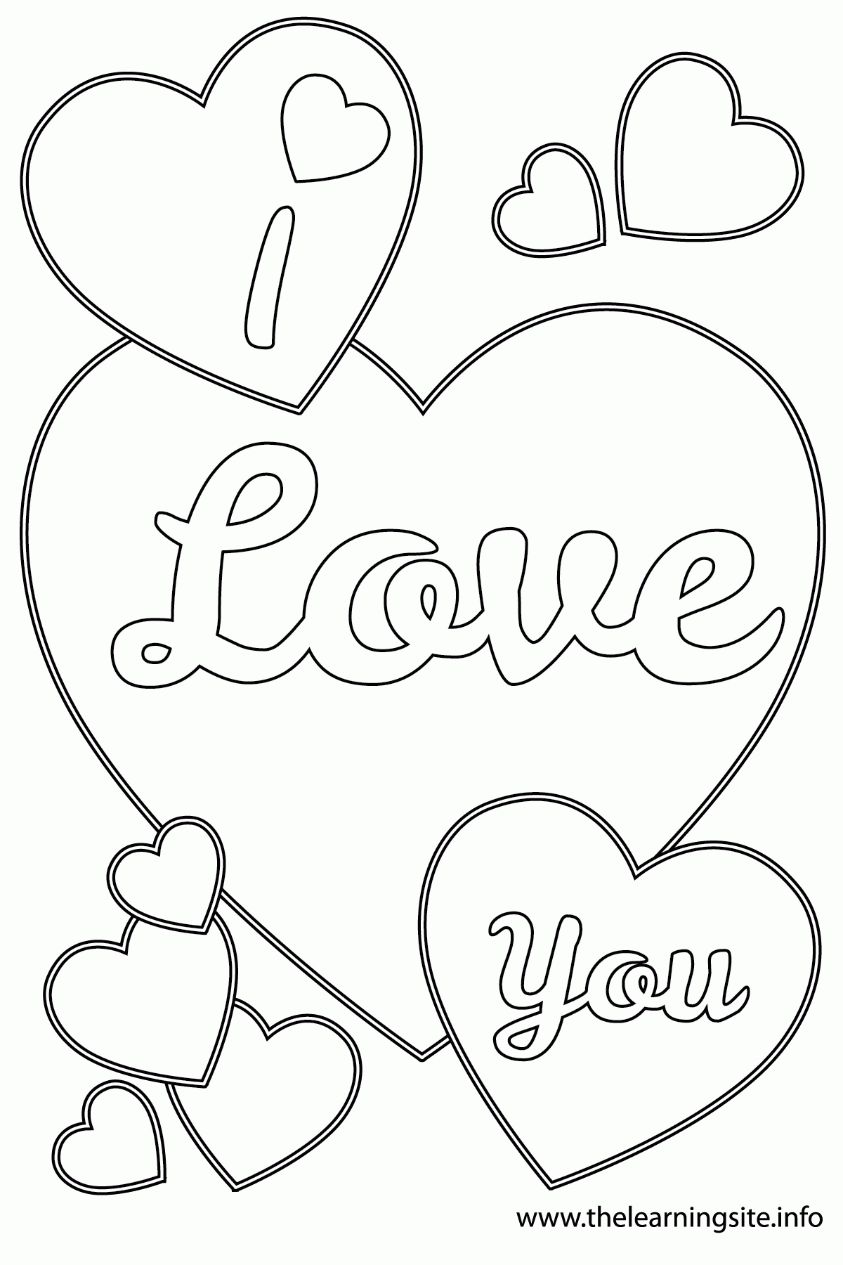 I Love You Coloring Page   Coloring Home