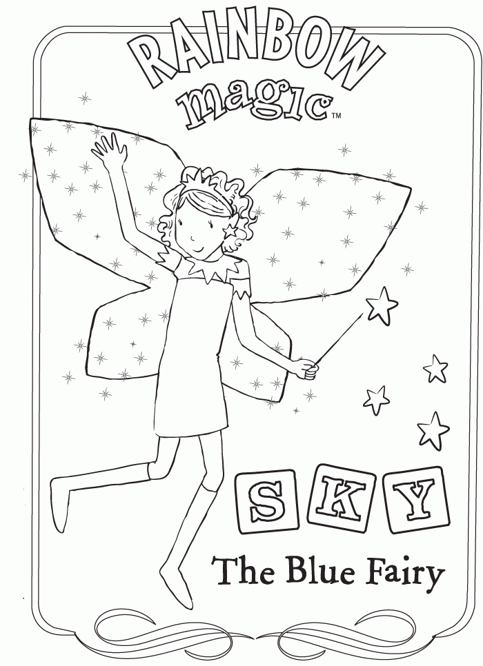 Rainbow Magic Coloring Page - Blue