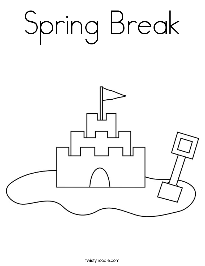 spring break coloring page  twisty noodle  coloring home