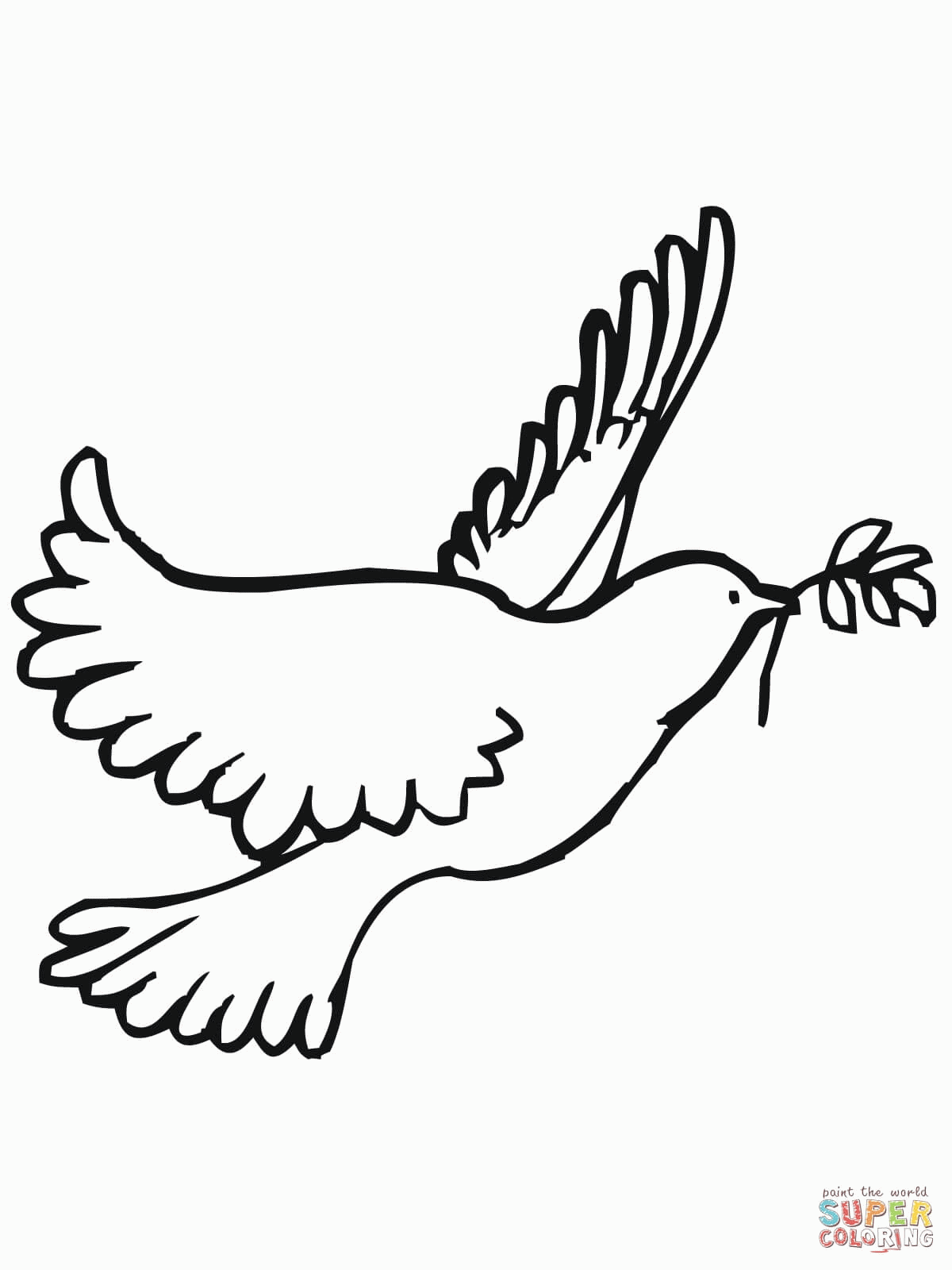 Basic Peace Dove Coloring Page Free Printable Coloring Pages ...