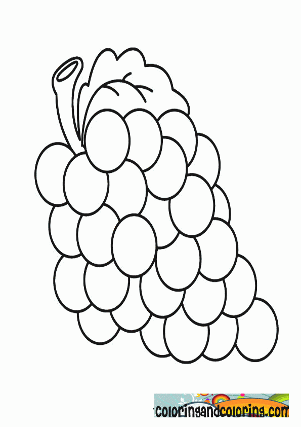 bunch of grapes coloring | Coloring and coloring