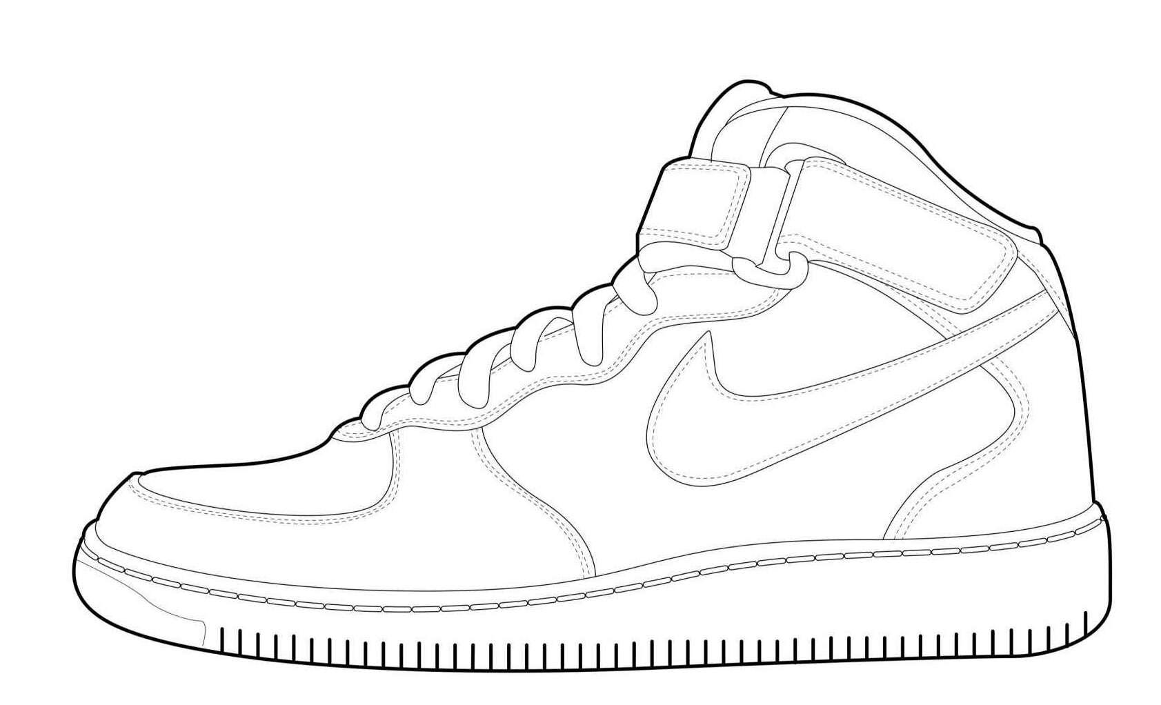 Nike Shoes 9 Coloring Pages - Coloring Cool