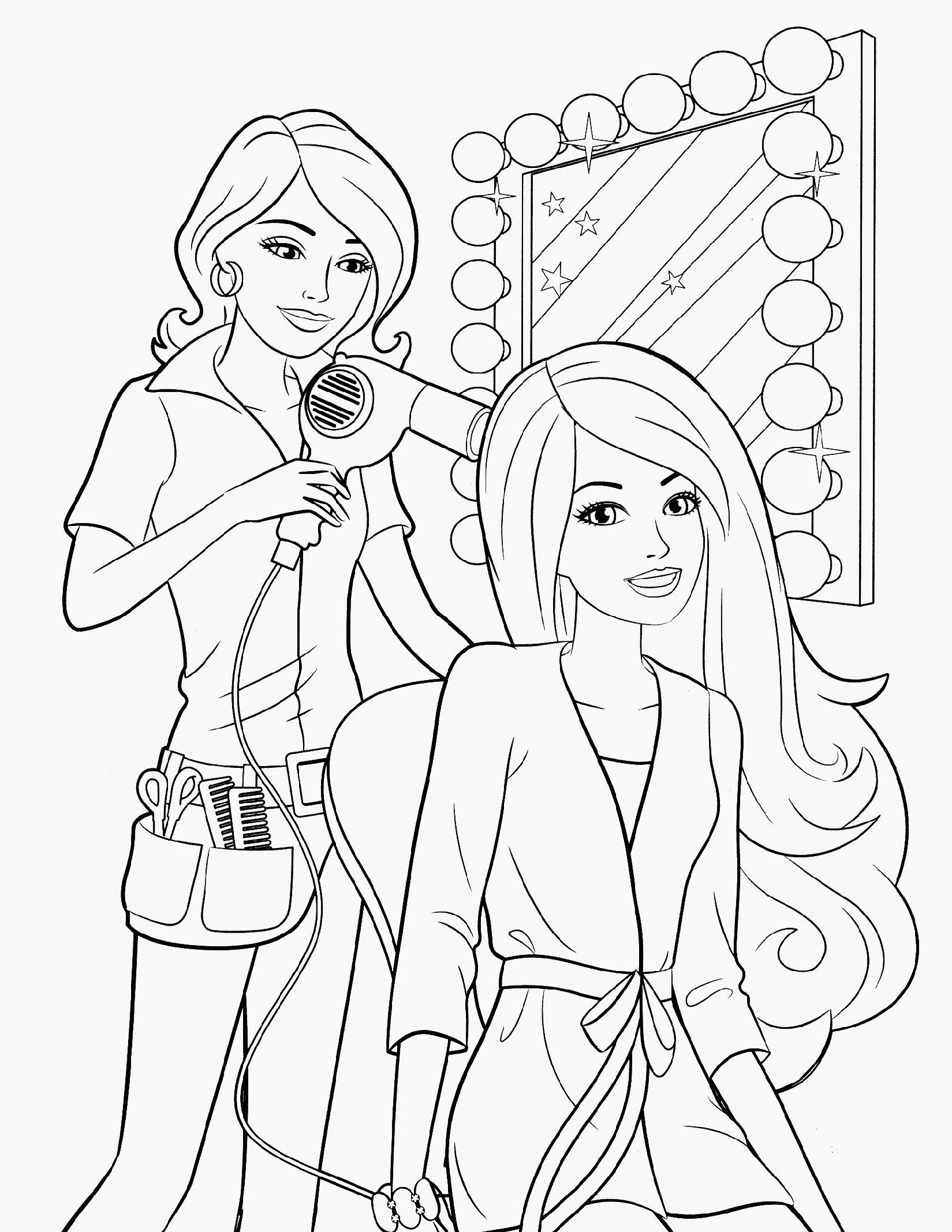 pretty girl colouring pages - Clip Art Library