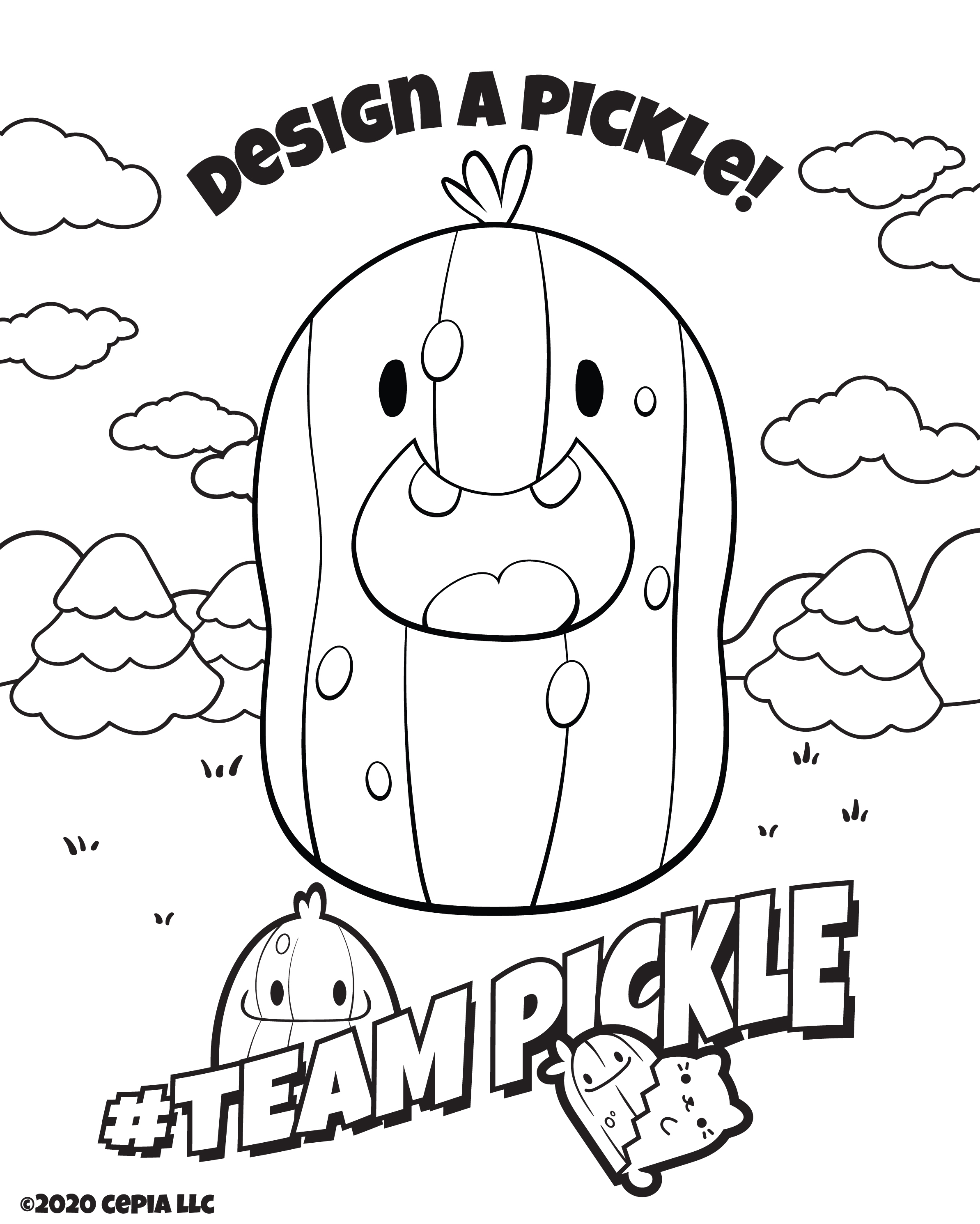 pickle slice coloring page
