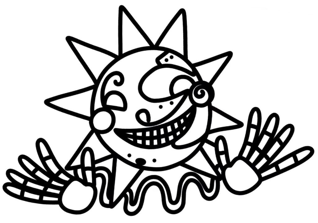 Sundrop FNAF 1 Coloring Page - Free Printable Coloring Pages for Kids
