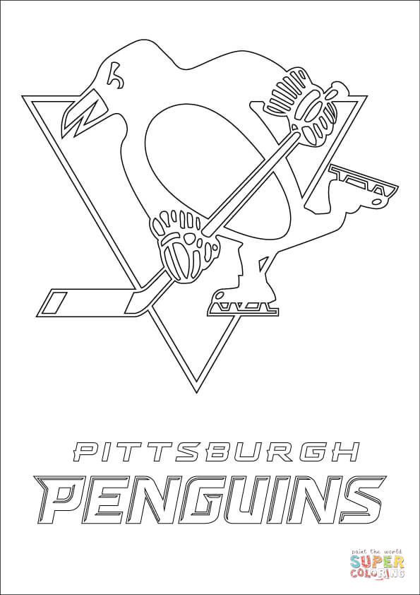 Pittsburgh Penguins Logo coloring page | Free Printable Coloring Pages
