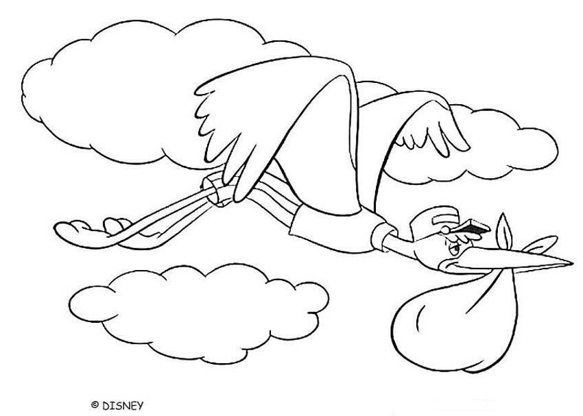 Dumbo coloring pages - Baby Dumbo