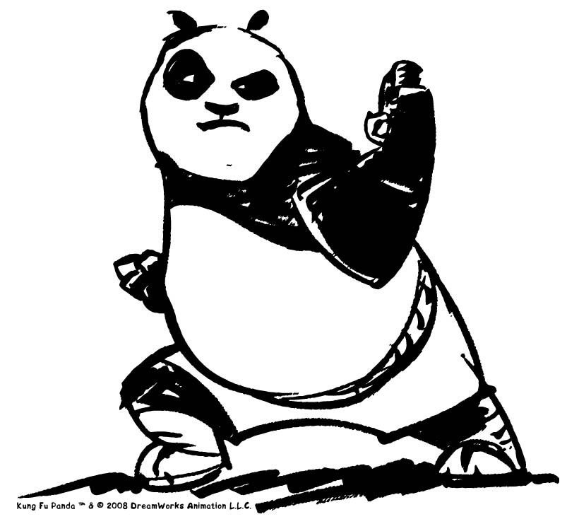 KUNG FU PANDA coloring pages - Fight with Kung Fu Panda