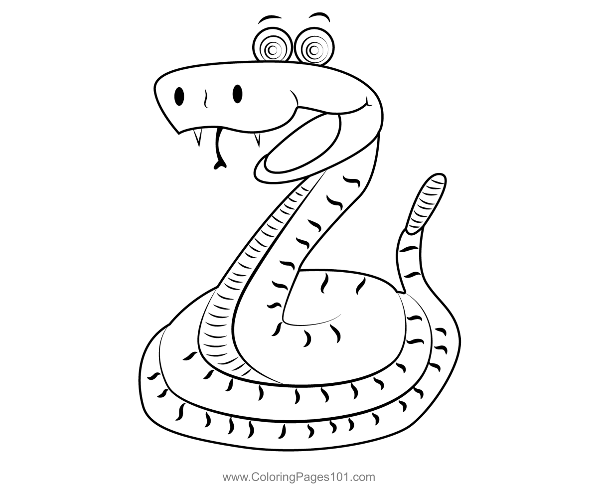 Green Rattlesnake Coloring Page for Kids - Free Snakes Printable Coloring  Pages Online for Kids - ColoringPages101.com | Coloring Pages for Kids
